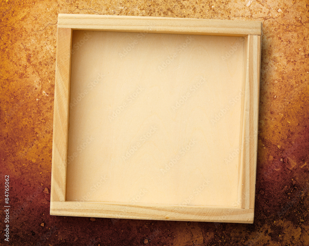 Fototapeta premium Blank new square wooden frame