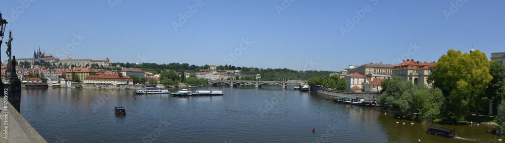 Hradcany and Vltava from Charles bridge