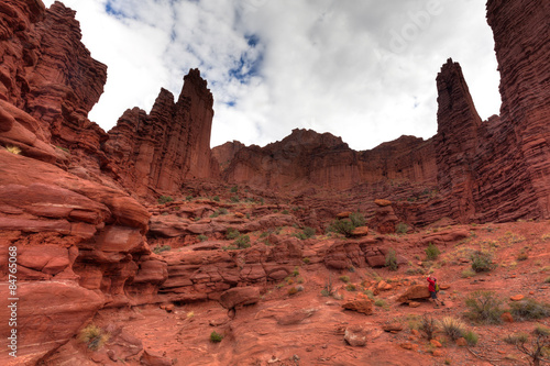 Utah-Moab- Fisher Towers. This is quite a famous climbing mecca as well as a spectacularly scenic hiking area.