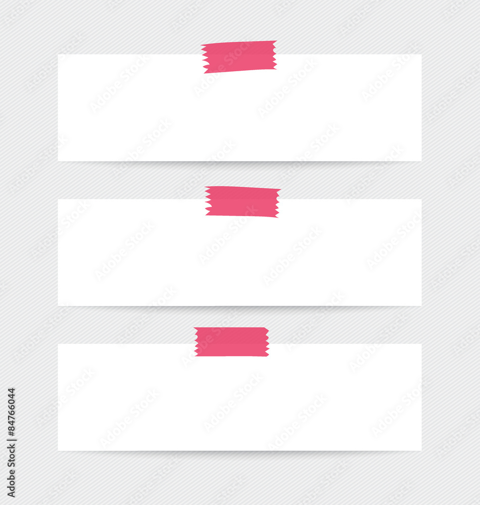 Collection of white note papers, ready for your message. Vector Collection of white note papers, ready for your message. Vector