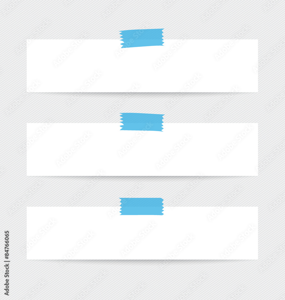 Collection of white note papers, ready for your message. Vector Collection of white note papers, ready for your message. Vector