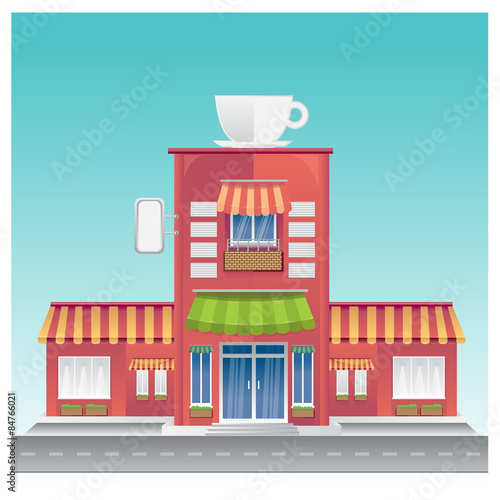 Fototapeta Naklejka Na Ścianę i Meble -  coffee shop espresso tea hot drink  cup cappuccino latte restaur