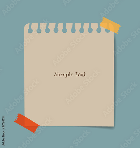 Collection of note papers, ready for your message. Vector illust