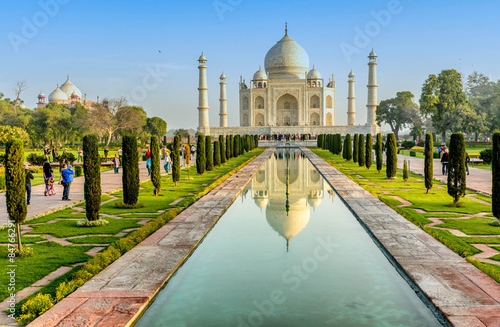 Wallpaper Mural Taj Mahal, Blue sky, Travel to India