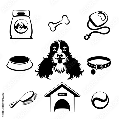 Dog icons set