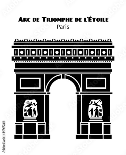 Arc de Triomphe, Arch of Triumph of the Star in Paris vector