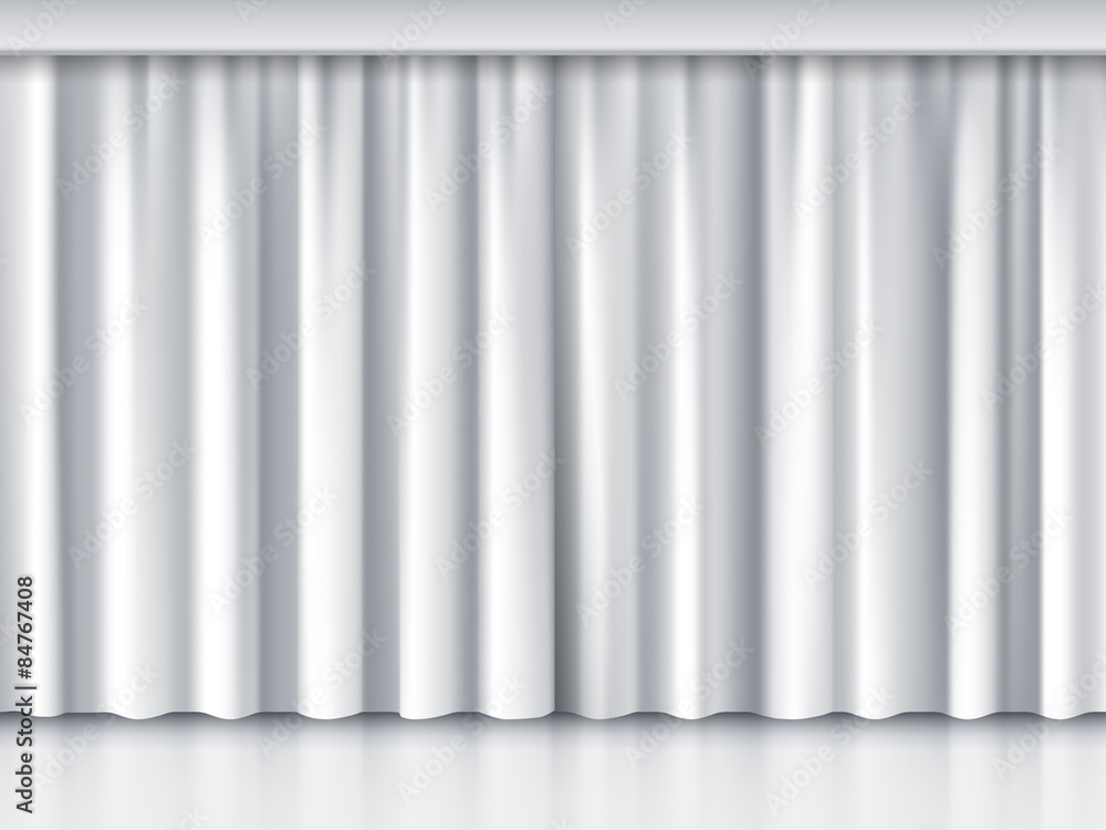 Obraz premium White stage curtain