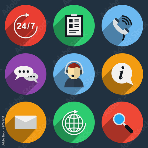 Vector call center icons