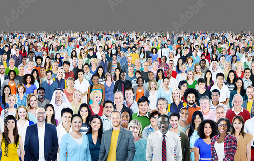 Large Group of Diverse Multiethnic Cheerful Concept