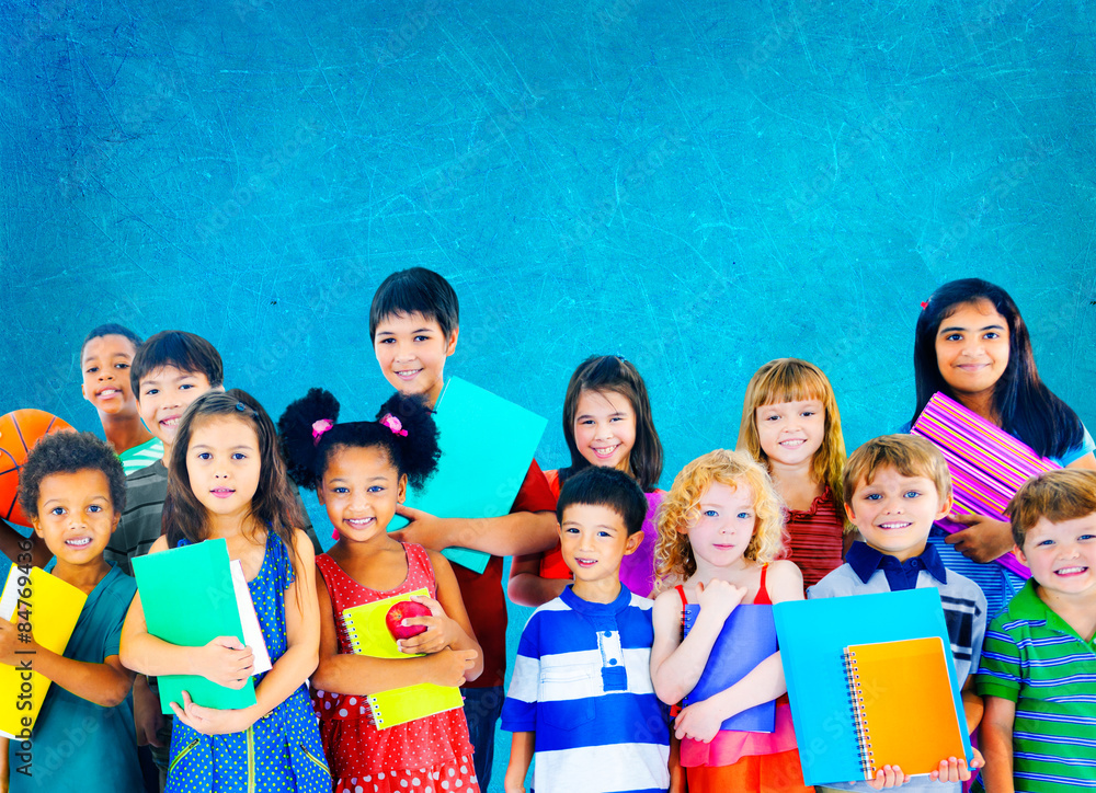 Diversity Children Friendship Innocence Smiling Concept Diversity Children Friendship Innocence Smiling Concept