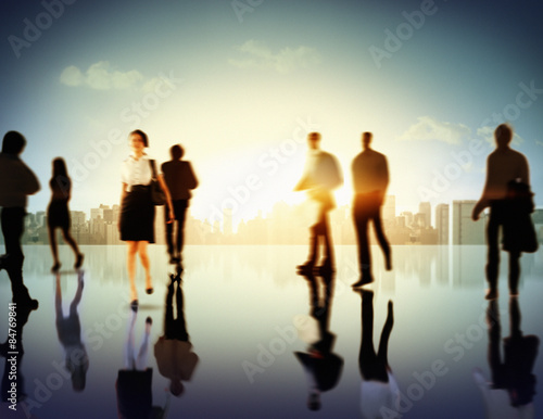 Business People Commuter Corporate Cityscape Pedestrian Concept