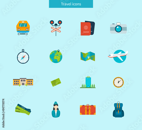 Flat design style modern vector illustration icons set of