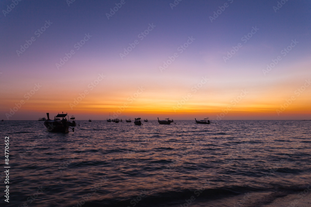sun dawn on sea,Thailand