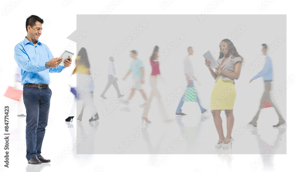 Diversity People Digital Device Communication Concept Diversity People Digital Device Communication Concept