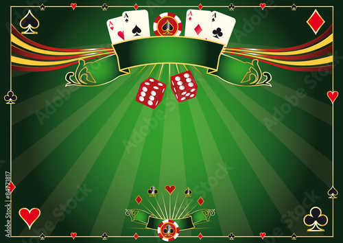 Horizontal green Casino background