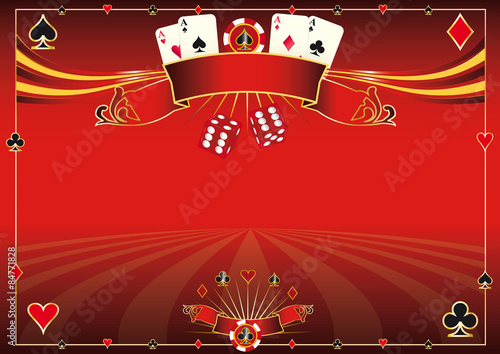 Horizontal red Casino background