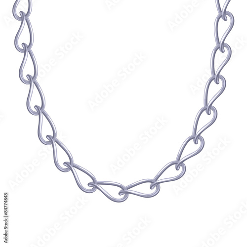 Thin chain silver metallic necklace or bracelet.