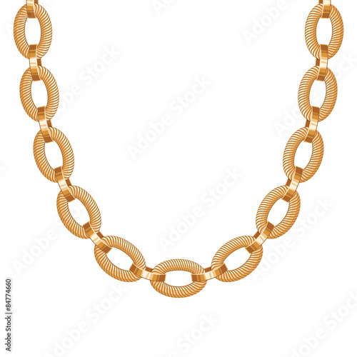 Chunky chain golden metallic necklace or bracelet.