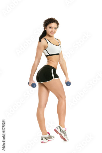 woman with dumbbells  © aletia2011