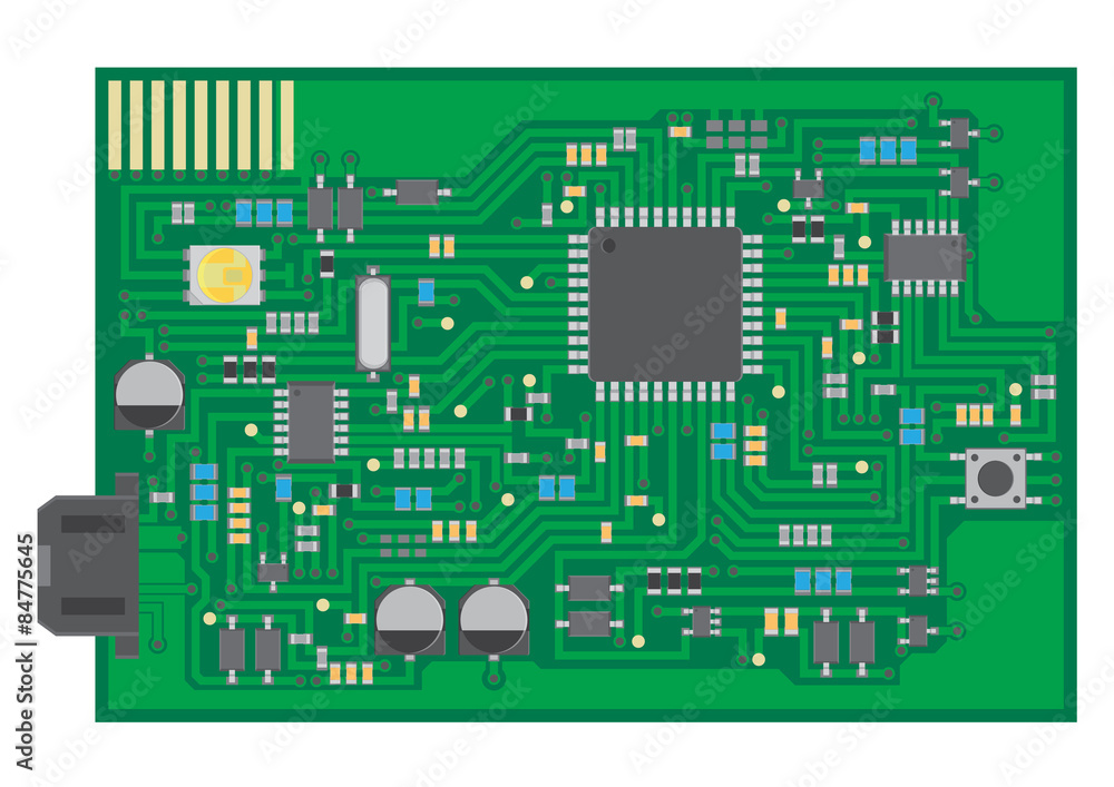 Surface mount technology PCBA top view Surface mount technology PCBA top view