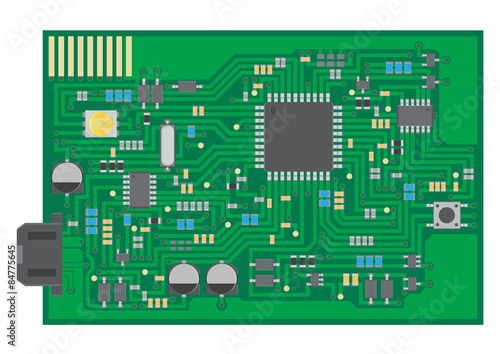 Surface mount technology PCBA top view