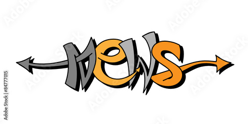 NEWS in VECTOR GRAFFITI FONT