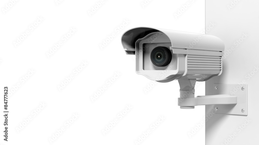 Security surveillance camera isolated on white background Security surveillance camera isolated on white background