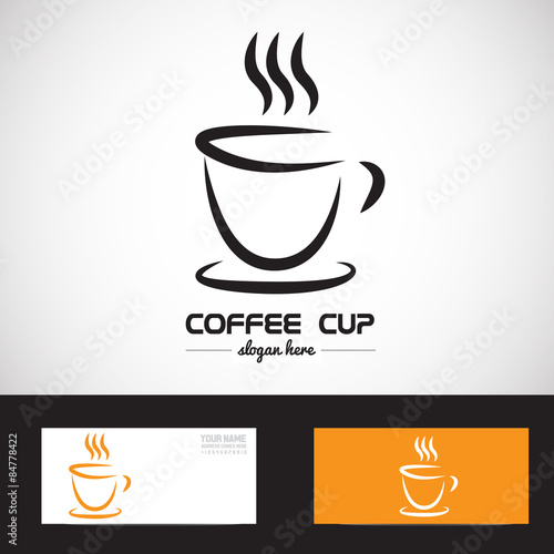Stylized coffe cup logo
