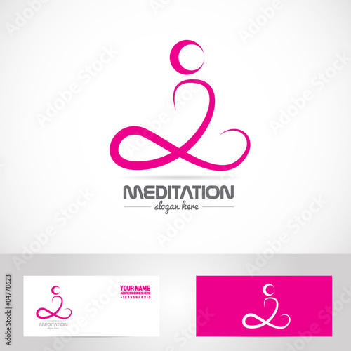 Meditation yoga pose logo