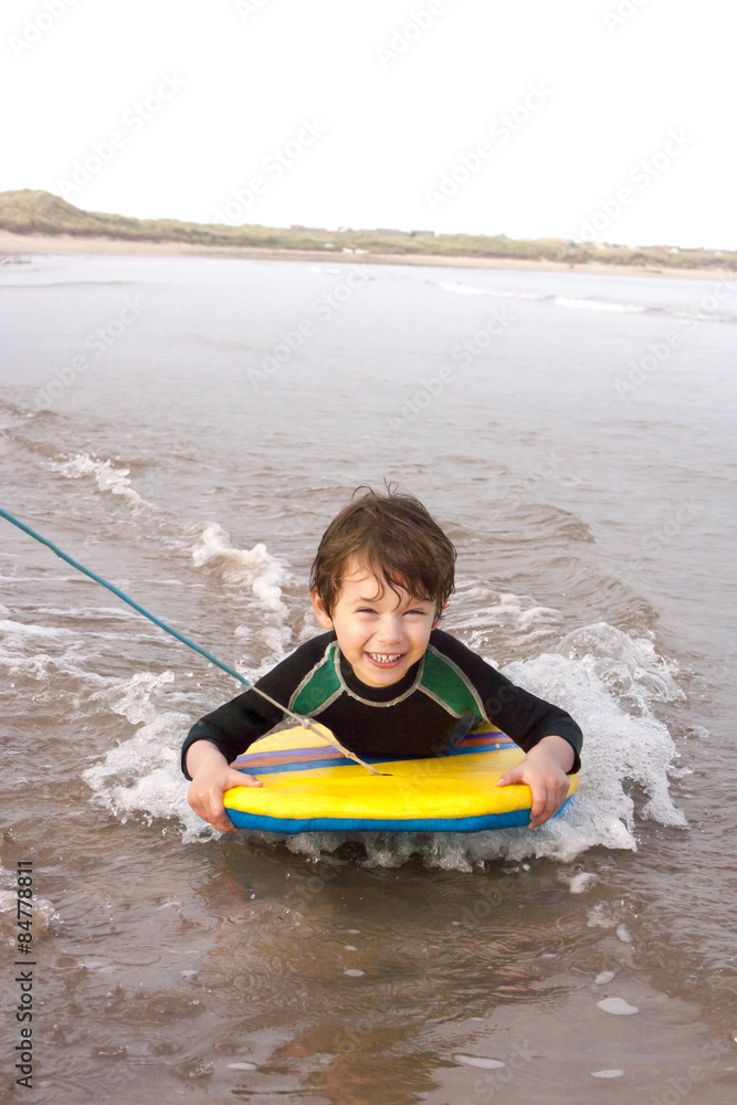 Obraz premium Boy Bodyboarding