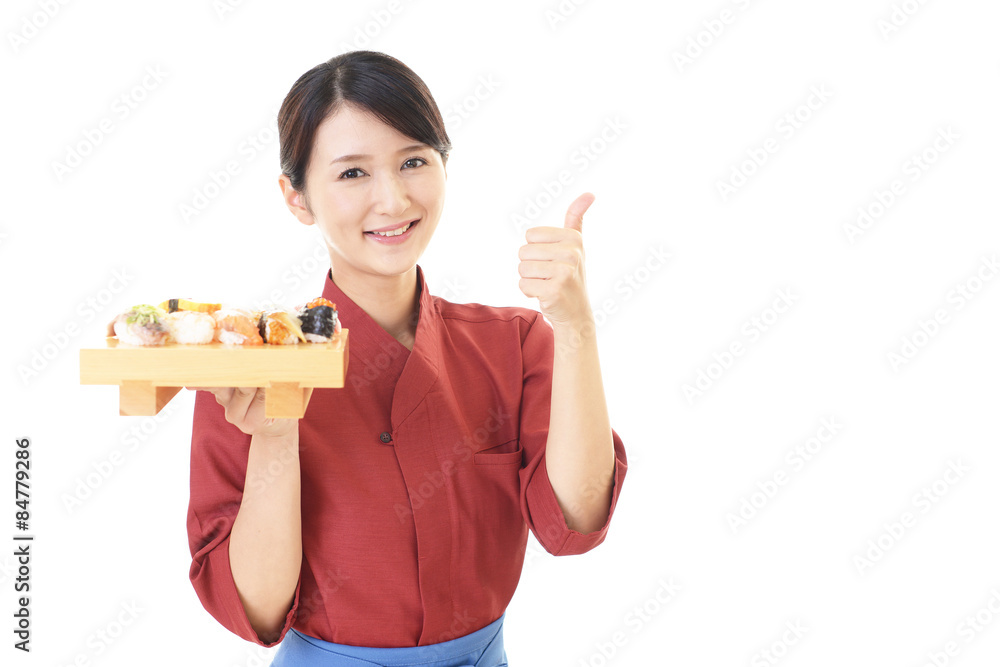 笑顔のウェイトレス 笑顔のウェイトレス