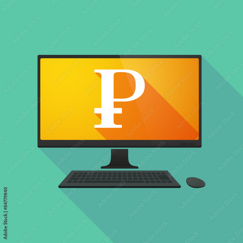 Personal computer with a pound sign Personal computer with a pound sign
