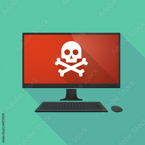 Personal computer with a skull