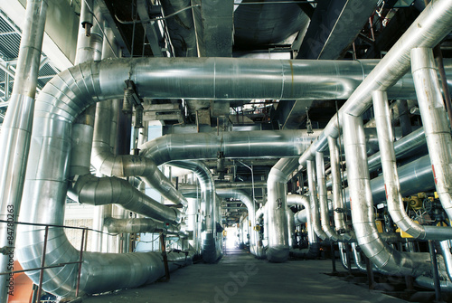 Industrial zone, Steel pipelines and valves