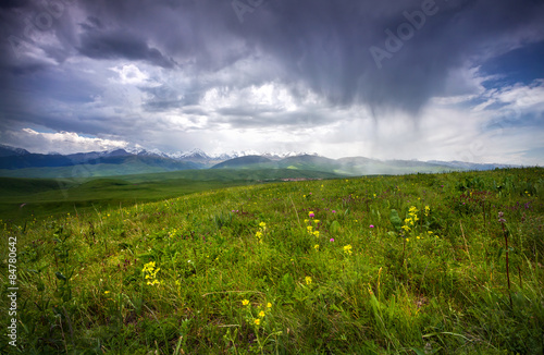 Summer mountains in Kazakhstan photo