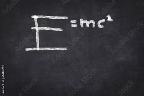 formula on chalkboard at school