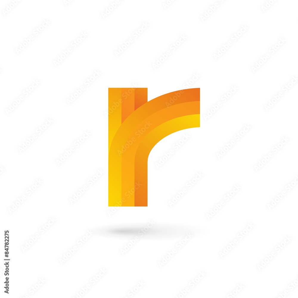 Letter R logo icon design template elements