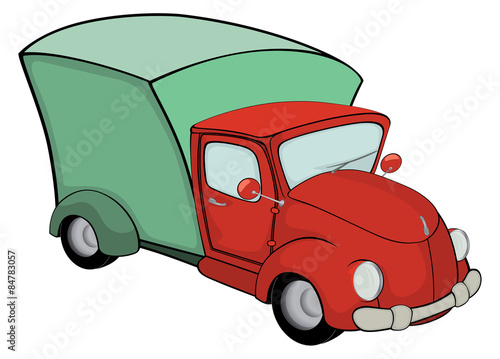 Delivery truck cartoon