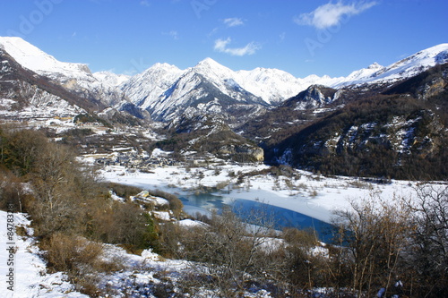 Vista de montañas, Valle de Terna, Pirineos. Huesca