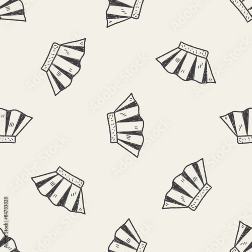 skirt doodle seamless pattern background