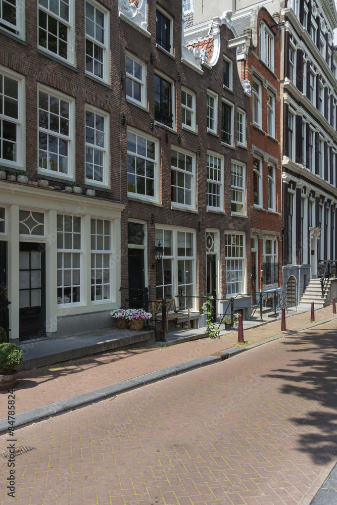 Street with houses in Amsterdam