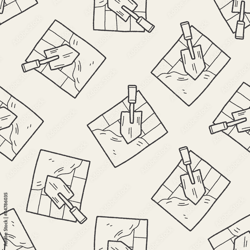cement trowel doodle seamless pattern background cement trowel doodle seamless pattern background