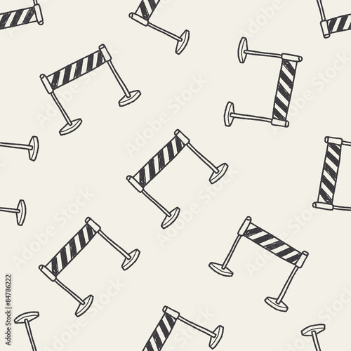 stop sign doodle seamless pattern background