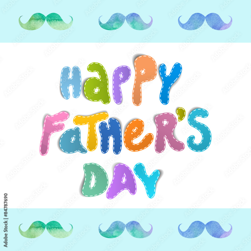 Happy fathers day greeting card. Vector illustration Happy fathers day greeting card. Vector illustration