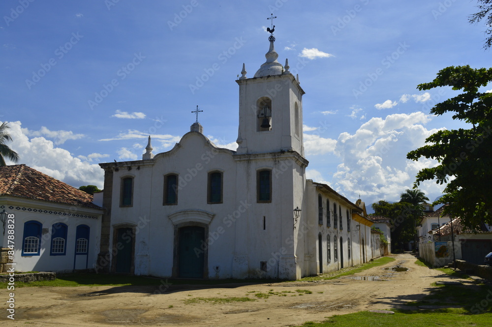 Igreja histórica de Paraty no Rio de Janeiro.