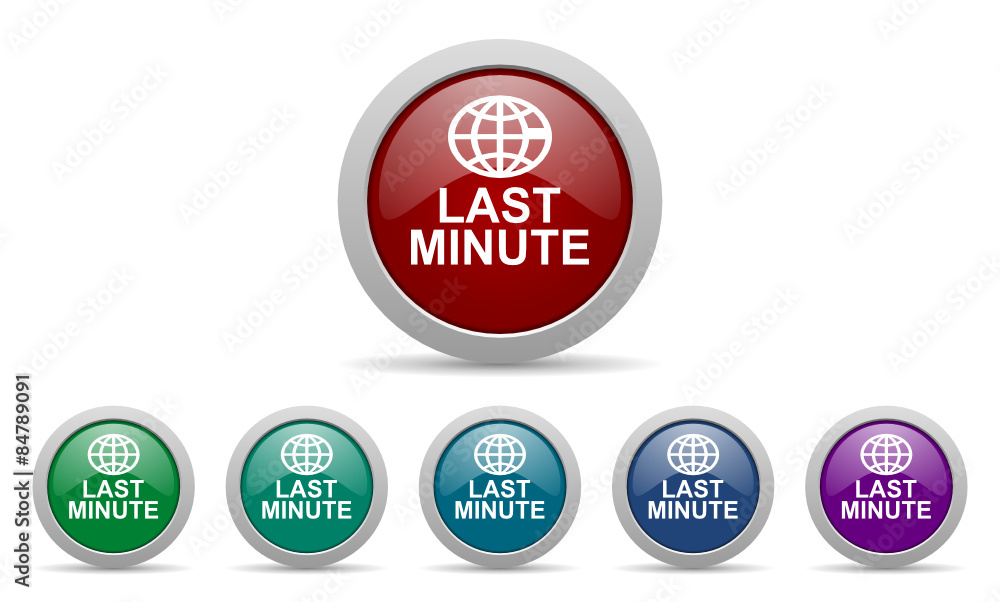 last minute vector web icon set