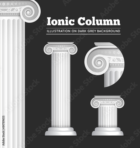 Classical Greek or Roman Ionic column