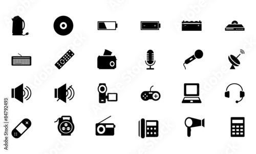 Electronics Vector Solid Icons 3
