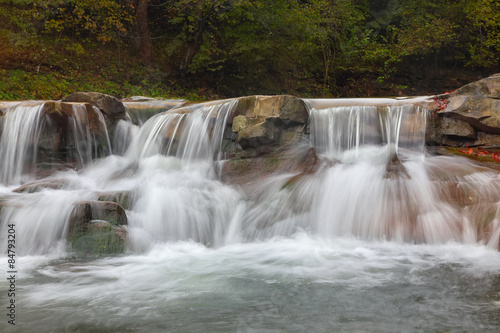 Fototapeta Naklejka Na Ścianę i Meble -  fragment of waterfall on small mountain river