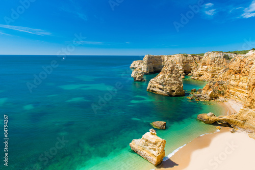 Praia da Marinha - Beautiful Beach Marinha in Algarve, Portugal